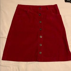 Red Corduroy skirt from Spain